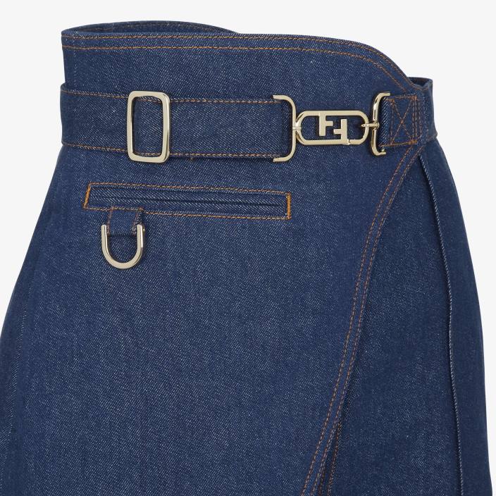 ženske denim krilo modra Fendi oblačila Z68L1198