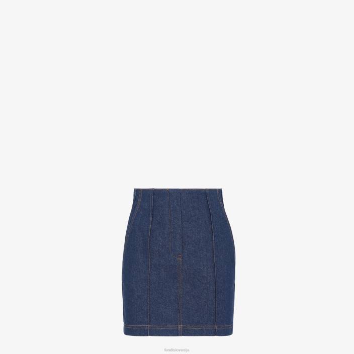 ženske denim krilo modra Fendi oblačila Z68L1198
