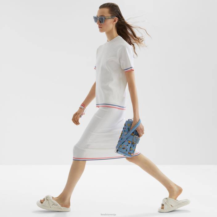 ženske krilo iz viskoze bela Fendi oblačila Z68L1033