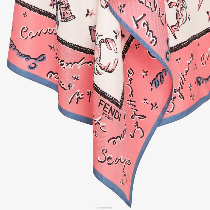 ženske svileno krilo roza Fendi oblačila Z68L1031