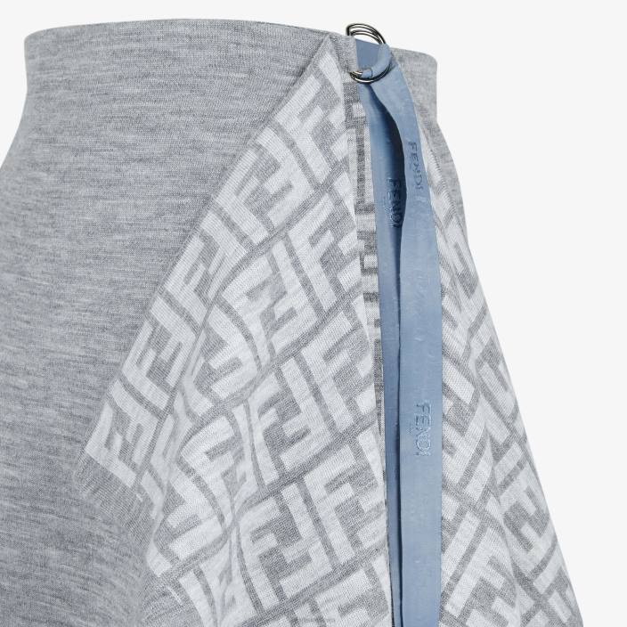 ženske volneno krilo siva Fendi oblačila Z68L1101