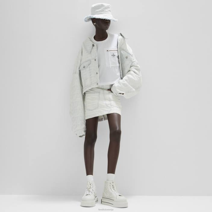 ženske majica s kratkimi rokavi bela Fendi oblačila Z68L1145