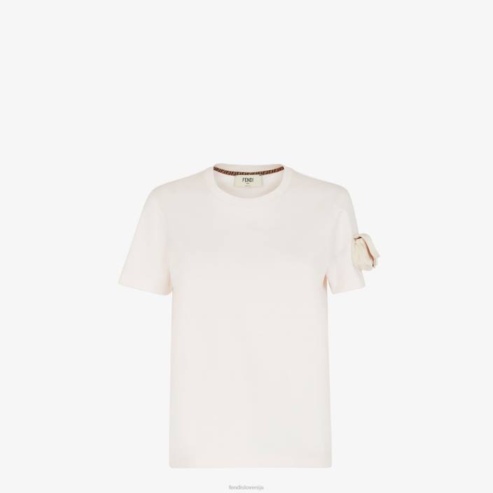 ženske majica s kratkimi rokavi bela Fendi oblačila Z68L1150