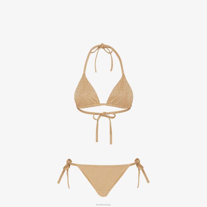 ženske bikini iz lycre bež Fendi oblačila Z68L1047