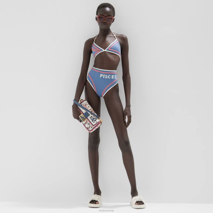 ženske bikini iz lycre modra Fendi oblačila Z68L1024
