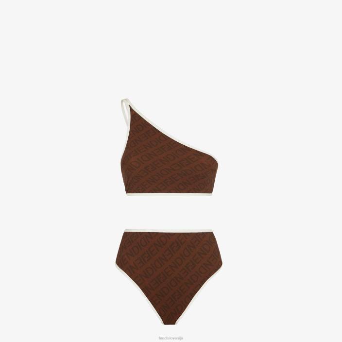 ženske bikini iz lycre rjav Fendi oblačila Z68L1054