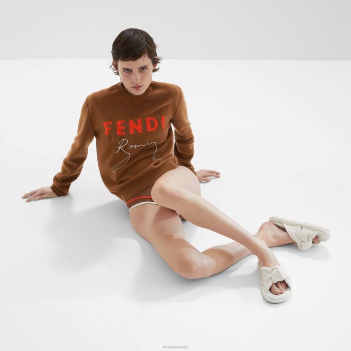 ženske bikini iz lycre rjav Fendi oblačila Z68L1054