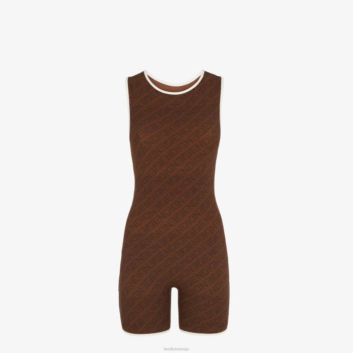 ženske bodi iz lycre rjav Fendi oblačila Z68L1056