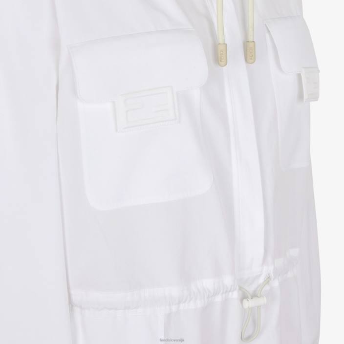 ženske bombažna obleka bela Fendi oblačila Z68L1074