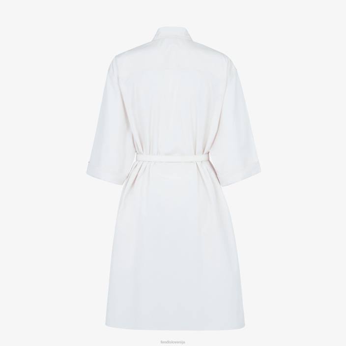 ženske bombažna obleka bela Fendi oblačila Z68L1149