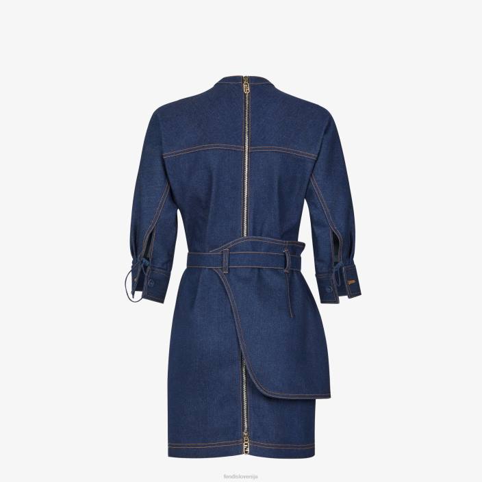 ženske denim obleka modra Fendi oblačila Z68L1197