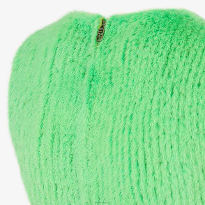 ženske mink obleka zelena Fendi oblačila Z68L1108