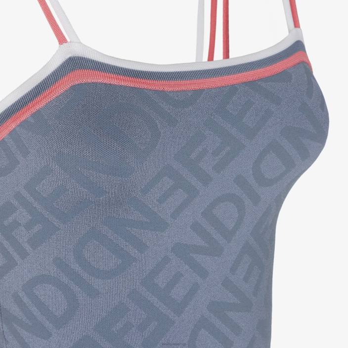 ženske obleka iz viskoze modra Fendi oblačila Z68L1018