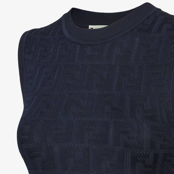 ženske pletena obleka modra Fendi oblačila Z68L1079