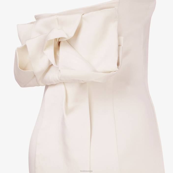 ženske svilena obleka bež Fendi oblačila Z68L1135