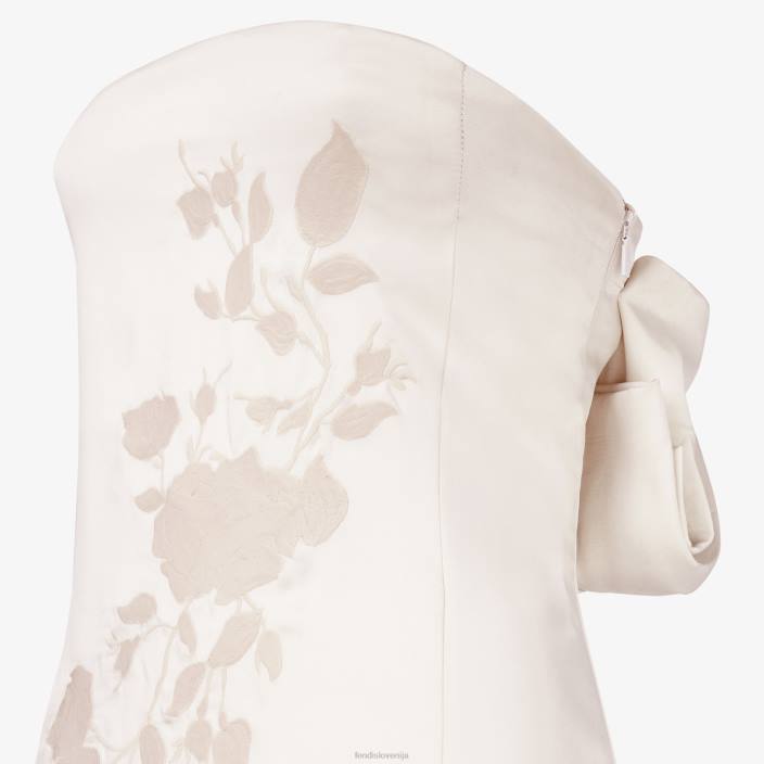 ženske svilena obleka bež Fendi oblačila Z68L1135