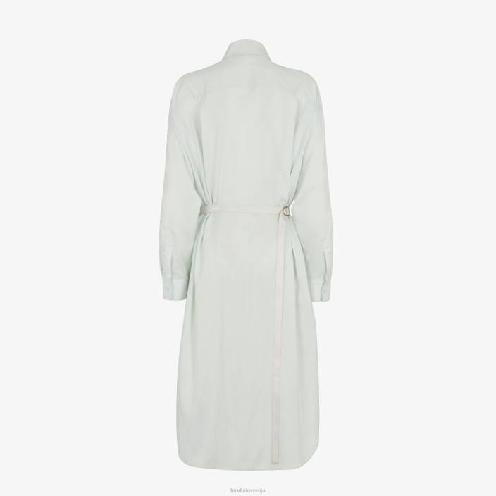 ženske svilena obleka svetlo modra Fendi oblačila Z68L965