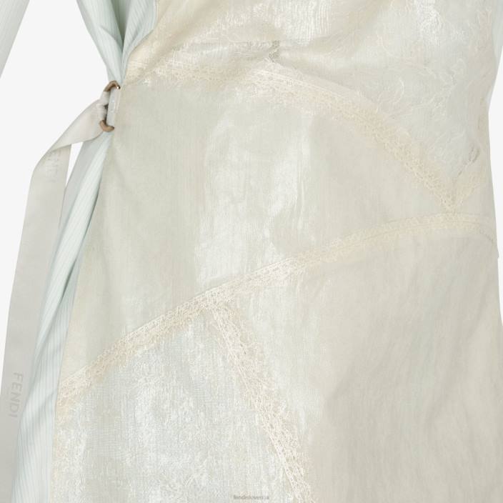 ženske svilena obleka svetlo modra Fendi oblačila Z68L965