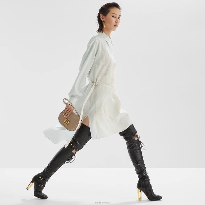 ženske svilena obleka svetlo modra Fendi oblačila Z68L965