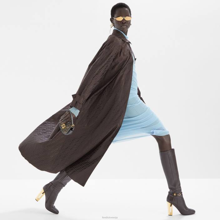 ženske svilena pletena obleka svetlo modra Fendi oblačila Z68L944