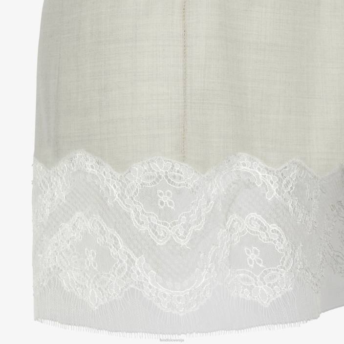 ženske volnena obleka bela Fendi oblačila Z68L940