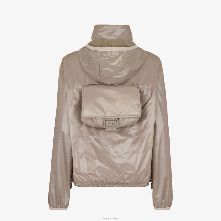 ženske dove najlonska vetrovka bež Fendi oblačila Z68L1201