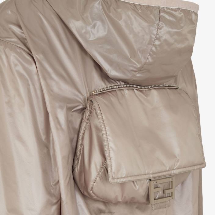 ženske dove najlonska vetrovka bež Fendi oblačila Z68L1201