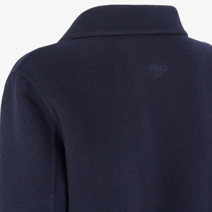 ženske kašmirski plašč modra Fendi oblačila Z68L1207