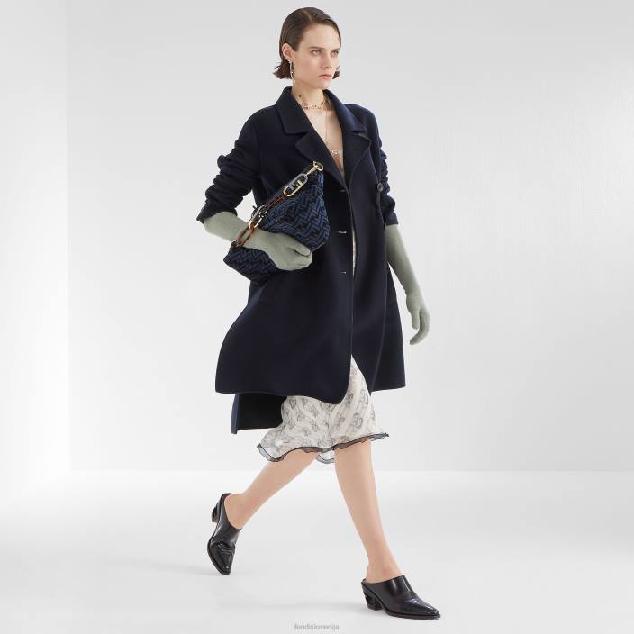 ženske kašmirski plašč modra Fendi oblačila Z68L1207