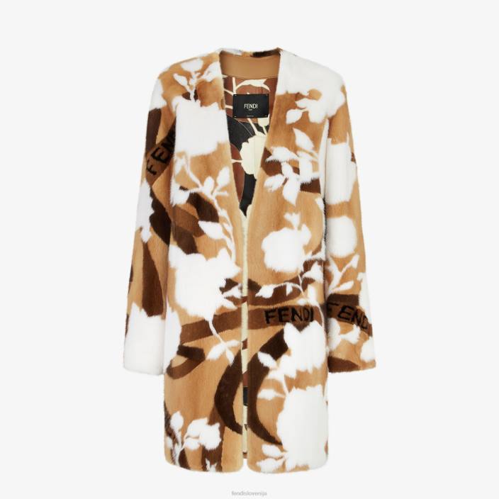 ženske mink plašč večbarvna Fendi oblačila Z68L1139
