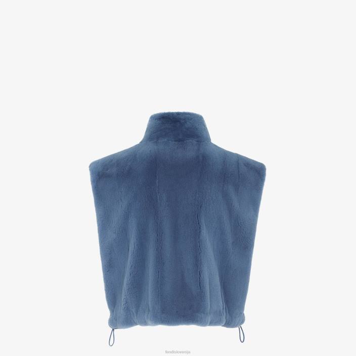 ženske mink telovnik modra Fendi oblačila Z68L1253