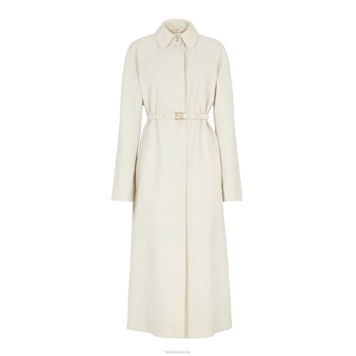 ženske plašč iz blaga bela Fendi oblačila Z68L947