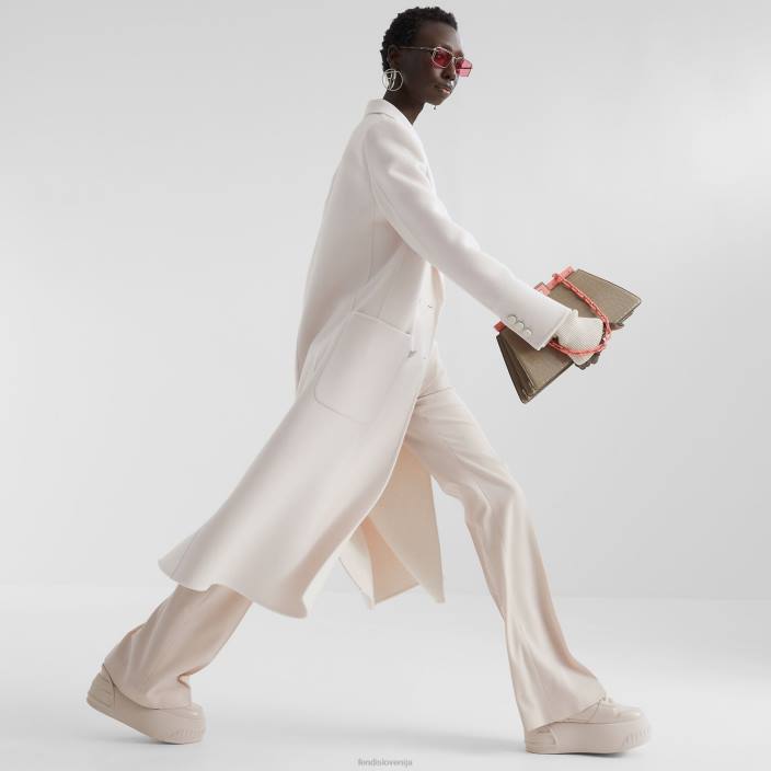 ženske volneni plašč Črna Fendi oblačila Z68L1102