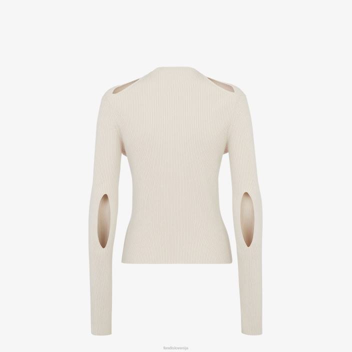 ženske bombažna jopica bež Fendi oblačila Z68L1064