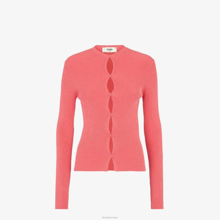 ženske bombažna jopica roza Fendi oblačila Z68L1028