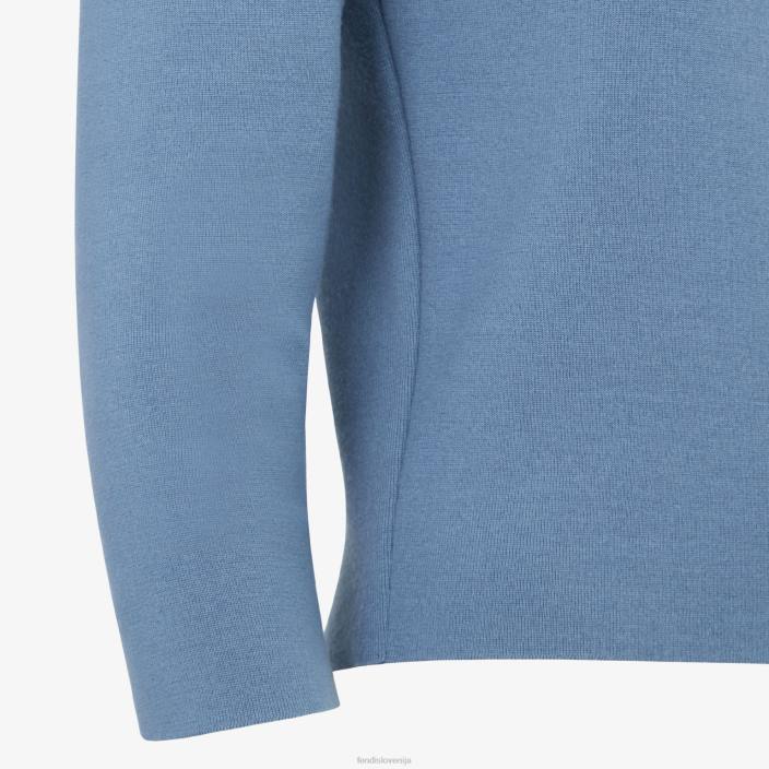 ženske bombažni pulover modra Fendi oblačila Z68L1147