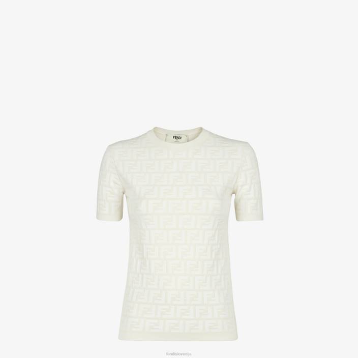 ženske ff pulover iz viskoze bela Fendi oblačila Z68L933