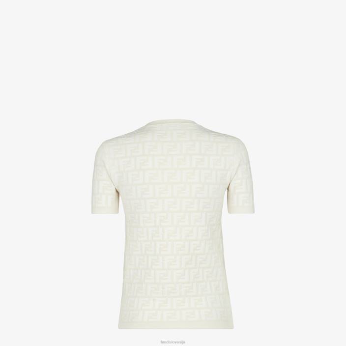 ženske ff pulover iz viskoze bela Fendi oblačila Z68L933