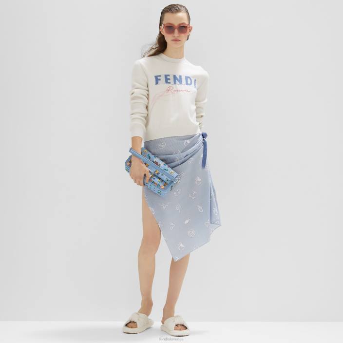 ženske pulover iz kašmirja bela Fendi oblačila Z68L1029