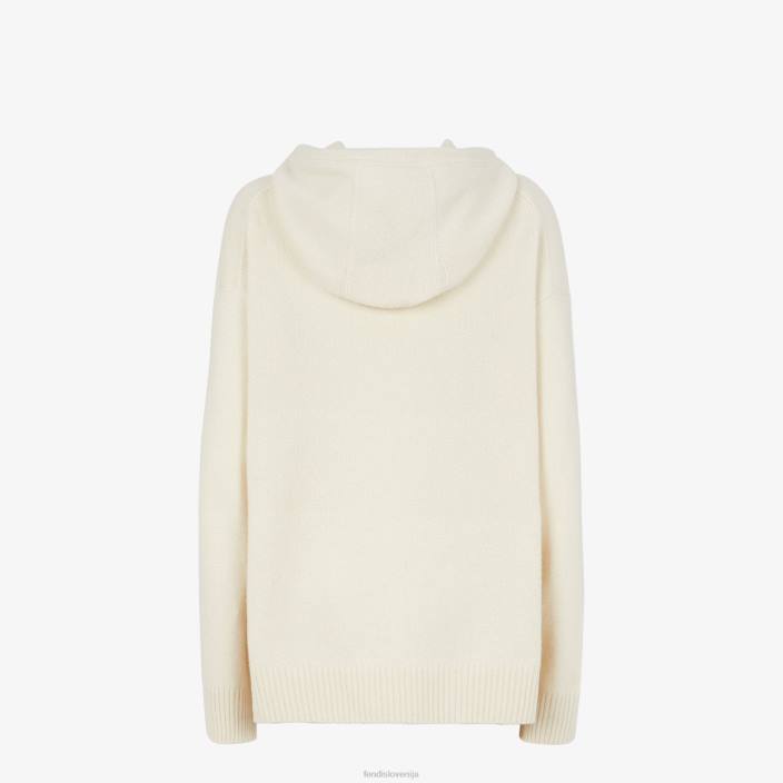 ženske pulover iz kašmirja bela Fendi oblačila Z68L1187