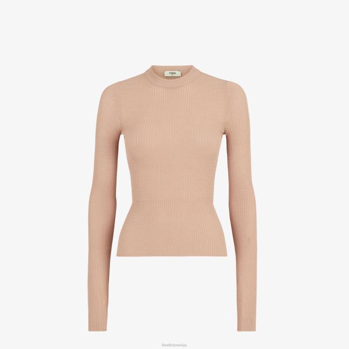ženske pulover iz viskoze bež Fendi oblačila Z68L1065