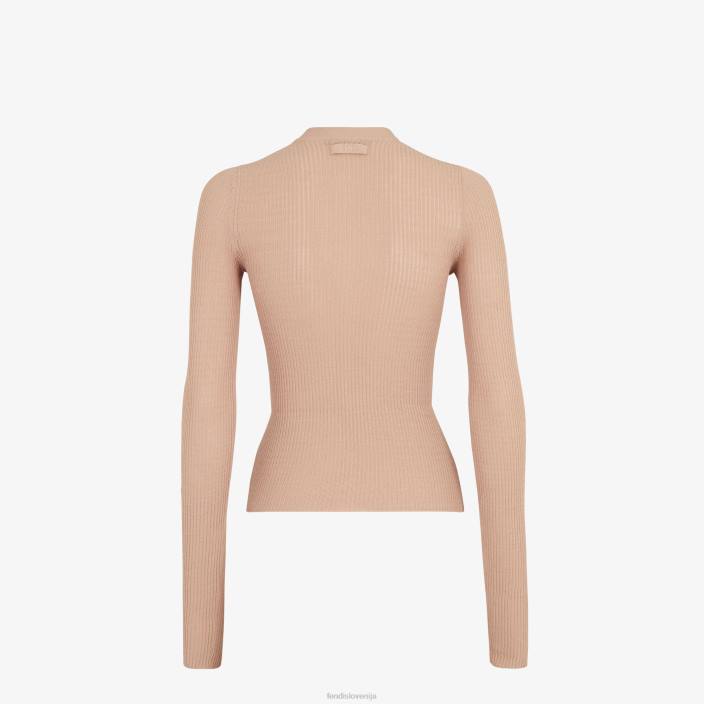ženske pulover iz viskoze bež Fendi oblačila Z68L1065
