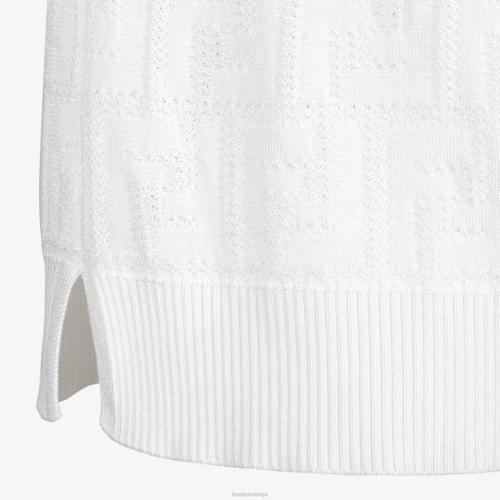 ženske pulover iz viskoze in bombaža bela Fendi oblačila Z68L992