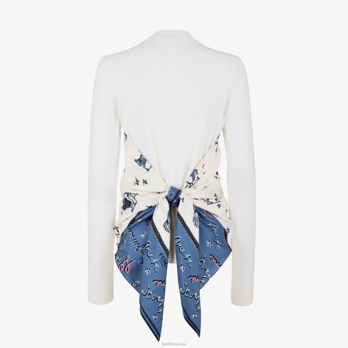 ženske volnena jopica bela Fendi oblačila Z68L1246