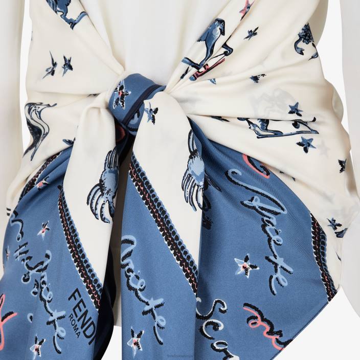 ženske volnena jopica bela Fendi oblačila Z68L1246