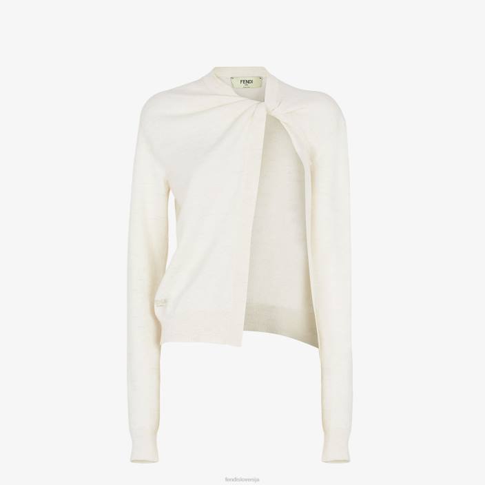 ženske volnena jopica bela Fendi oblačila Z68L924