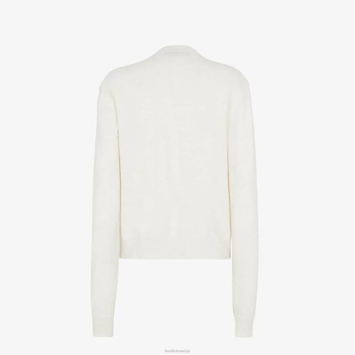 ženske volnena jopica bela Fendi oblačila Z68L924