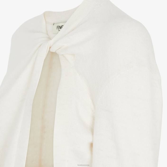 ženske volnena jopica bela Fendi oblačila Z68L924