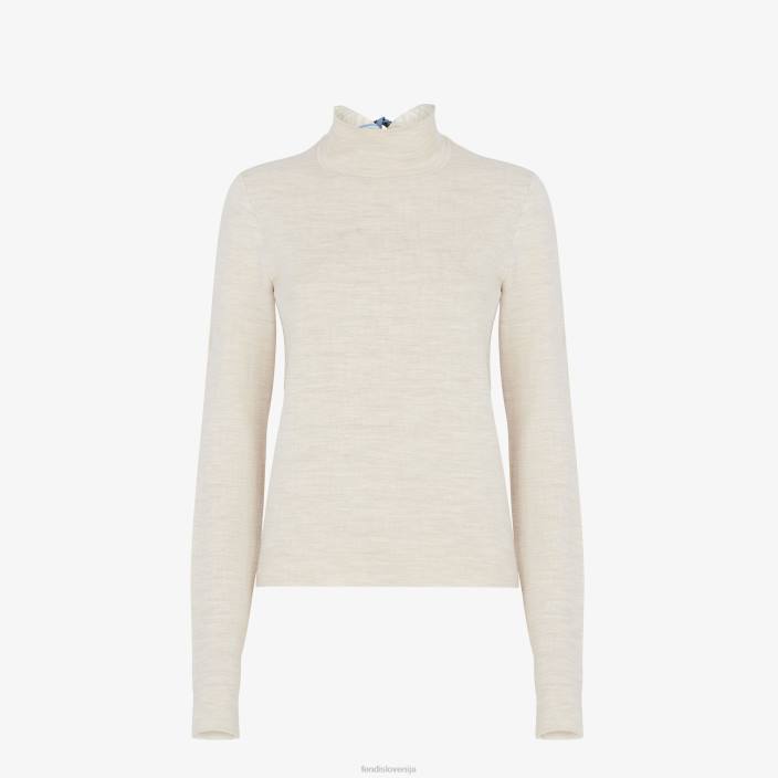 ženske volneni pulover bež Fendi oblačila Z68L997