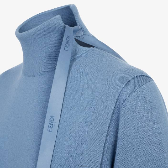 ženske volneni pulover modra Fendi oblačila Z68L1120